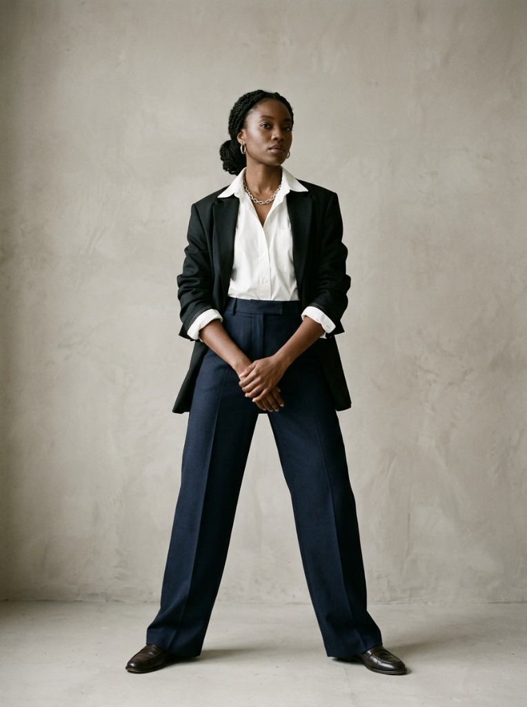 Full-Length Editorial Power Stance