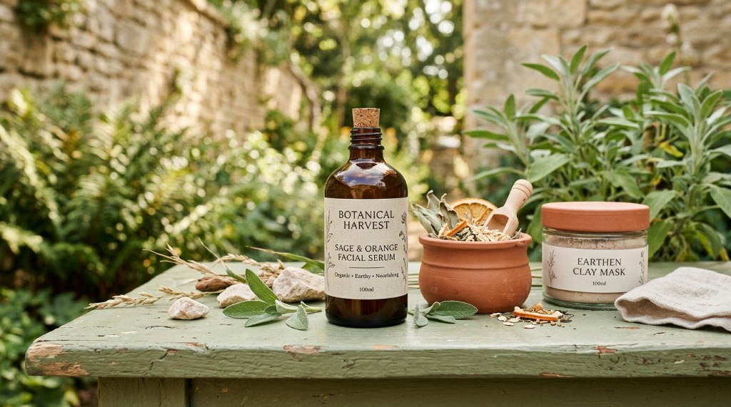 Organic Earthy Botanical Green