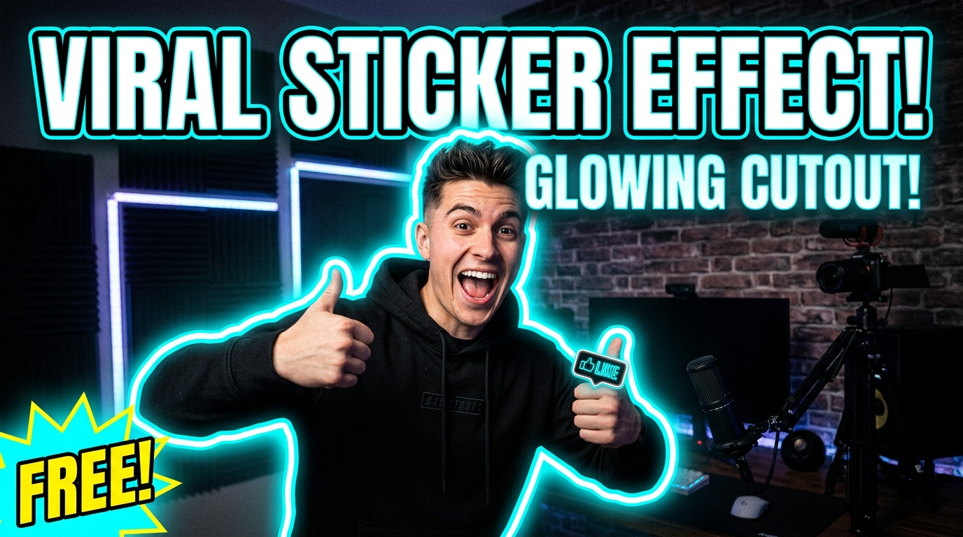 Glowing White / Cyan Cutout Edge